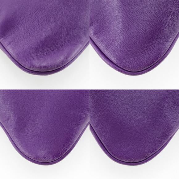 HERMES Aline Mini Shoulder Bag Vaux Swift 2020 Purple Y Crossbody Open Women's - Picture 4 of 10